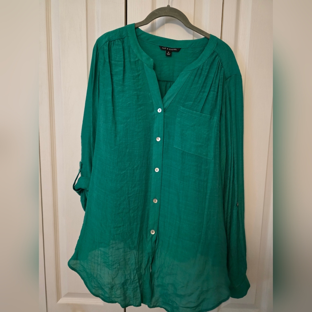 ZAC & RACHEL Green Button-Down Shirt